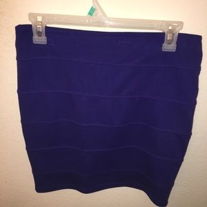Purple mini pencil skirt